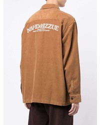 Мужская светло-коричневая вельветовая куртка-рубашка от Izzue