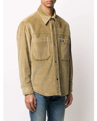 Мужская светло-коричневая вельветовая куртка-рубашка от Ami Paris