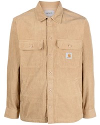 Мужская светло-коричневая вельветовая рубашка с длинным рукавом от Carhartt WIP