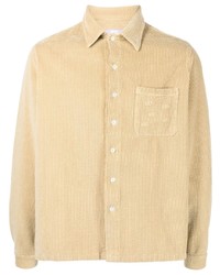 Мужская светло-коричневая вельветовая рубашка с длинным рукавом от ERL