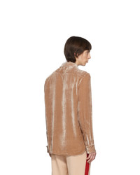 Мужская светло-коричневая вельветовая рубашка с длинным рукавом от Sies Marjan