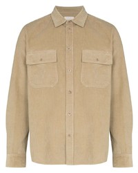 Мужская светло-коричневая вельветовая рубашка с длинным рукавом от Wood Wood