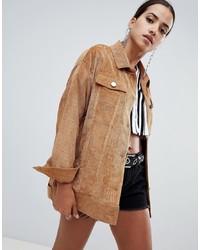 Женская светло-коричневая джинсовая куртка от Missguided