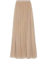 Светло-коричневая длинная юбка из фатина от Needle & Thread