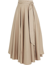 Светло-коричневая длинная юбка от Tibi
