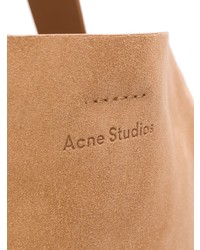 Светло-коричневая замшевая большая сумка от Acne Studios