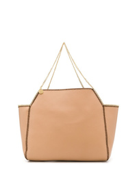 Светло-коричневая замшевая большая сумка от Stella McCartney