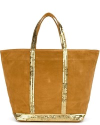 Светло-коричневая замшевая большая сумка от Vanessa Bruno