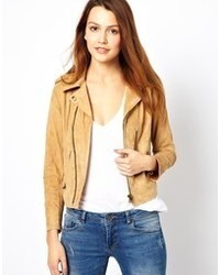Женская светло-коричневая замшевая косуха от MiH Jeans