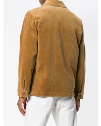 Мужская светло-коричневая замшевая куртка-рубашка от Aspesi
