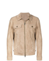 Мужская светло-коричневая замшевая куртка-рубашка от Desa Collection