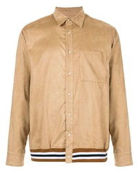 Мужская светло-коричневая замшевая куртка-рубашка от Loveless
