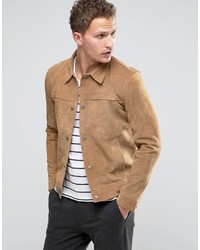 Мужская светло-коричневая замшевая куртка от Selected