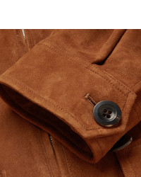 Мужская светло-коричневая замшевая куртка от Dunhill
