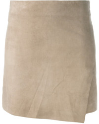 Светло-коричневая замшевая мини-юбка от Eleventy