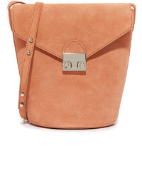 Светло-коричневая замшевая сумка-мешок от Loeffler Randall