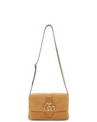Светло-коричневая замшевая сумка-саквояж от Gucci