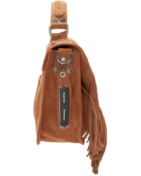 Светло-коричневая замшевая сумка-саквояж от Proenza Schouler