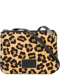 Светло-коричневая замшевая сумка через плечо с леопардовым принтом от Marc by Marc Jacobs