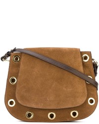 Светло-коричневая замшевая сумка через плечо от L'Autre Chose