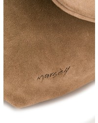 Светло-коричневая замшевая сумка через плечо от Marsèll