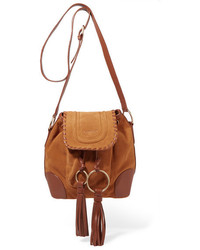 Светло-коричневая замшевая сумка через плечо от See by Chloe