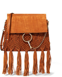 Женская светло-коричневая замшевая сумка от Chloé