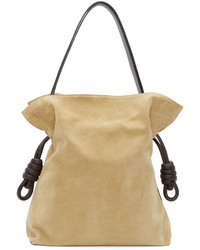 Женская светло-коричневая замшевая сумка от Loewe