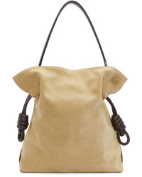 Женская светло-коричневая замшевая сумка от Loewe