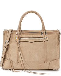 Женская светло-коричневая замшевая сумка от Rebecca Minkoff
