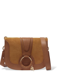 Женская светло-коричневая замшевая сумка от See by Chloe