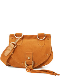 Женская светло-коричневая замшевая сумка от See by Chloe