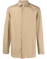 Мужская светло-коричневая классическая рубашка от Caruso
