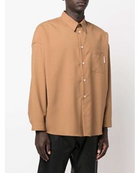 Мужская светло-коричневая классическая рубашка от Marni