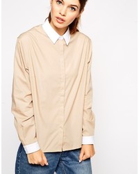 Женская светло-коричневая классическая рубашка от Asos