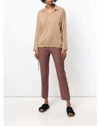 Женская светло-коричневая классическая рубашка от Fabiana Filippi