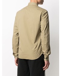 Мужская светло-коричневая классическая рубашка от C.P. Company