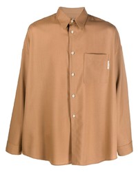 Мужская светло-коричневая классическая рубашка от Marni