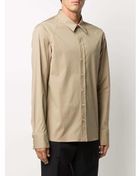 Мужская светло-коричневая классическая рубашка от Bottega Veneta