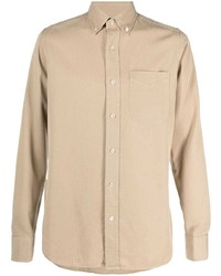 Мужская светло-коричневая классическая рубашка от Tom Ford