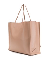 Светло-коричневая кожаная большая сумка c бахромой от N°21