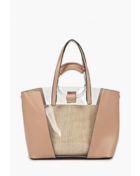 Светло-коричневая кожаная большая сумка от Baggini