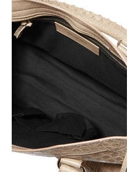 Светло-коричневая кожаная большая сумка от Balenciaga
