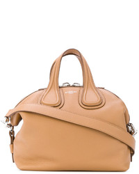 Светло-коричневая кожаная большая сумка от Givenchy