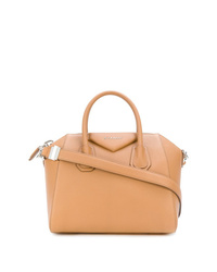 Светло-коричневая кожаная большая сумка от Givenchy