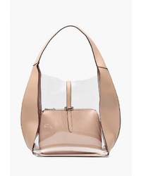 Светло-коричневая кожаная большая сумка от Labbra