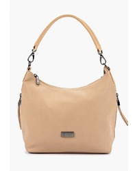 Светло-коричневая кожаная большая сумка от Laccoma