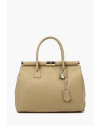 Светло-коричневая кожаная большая сумка от Roberta Rossi