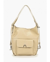 Светло-коричневая кожаная большая сумка от Roberta Rossi