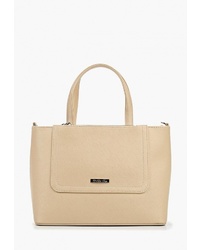 Светло-коричневая кожаная большая сумка от Savio